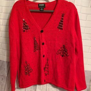 STUDIO JOY XMAS CARDIGAN SWEATER